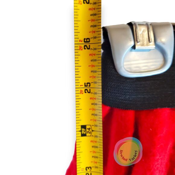 Red Felt Poodle Skirt Handmade 50s Sock Hop Costume Sequin Applique XS/S 25" W - Picture 13 of 14